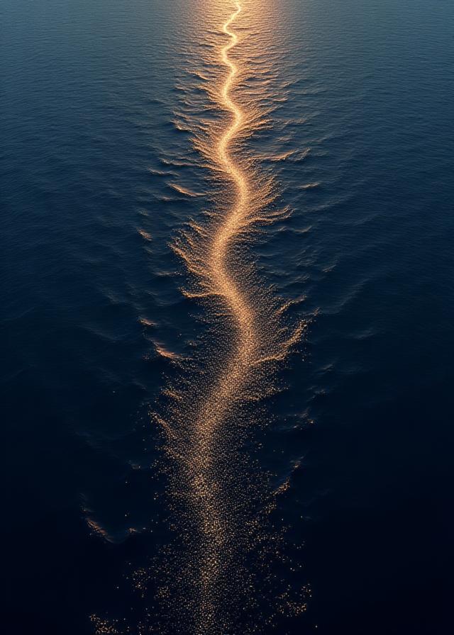 Supply chain logistics visualization with glowing data paths